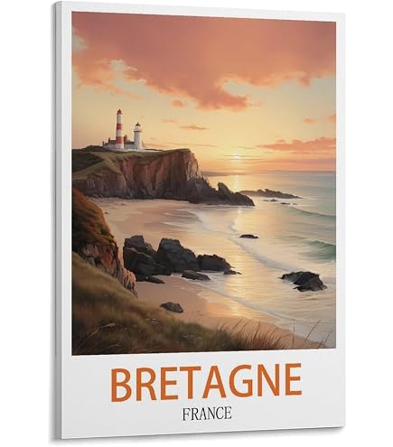 Poster Bretagne Monts D’Arrée – 50x70cm Reproduction Affiche Vintage Rygl