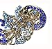 Produktbild Ecloud Shop® Blume Kristall aushöhlen Strass Engraving Pfau-Haar-Stifte Bronze & Blue
