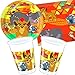 Produktbild 37-teiliges Partyset * KÖNIG DER LÖWEN * mit Teller + Becher + Servietten + Deko // von Disney/Carpeta® // Kindergeburtstag Kinder Geburtstag Party Mottoparty Luftballons Deko THE LION GUARD Simba Kian Nala Timon Pumba Mufasa Zazu Hakuna Matata