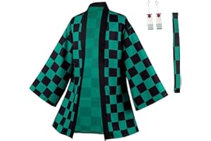 Taeyue Anime Kamado Tanjirou Cosplay Costume Halloween Carnival Cosplay Coat Suit kimono Jacket Men