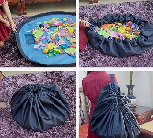 Tulatoo Toy Storage Bag And Mat - The Ideal Portable Playmat For Brick Building And Toys