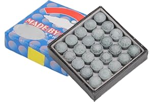 Alvinlite 50 Stück Pool-Queue-Spitzen, 9-13 mm Pool-Billard-Ersatzspitzen, mittelhart, für Pool-Queues und Snooker, Grau #A(9mm) Pool-Queue-Spitzen
