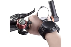 DAMOHONY Espejo Retrovisor de Muñeca para Motociclistas, Extremo del Manillar de Ciclismo Espejo Retrovisor de Rotación 360 Ligero Gran Angular Muñequera Espejo Retrovisor Espejos Seguros para Bicicletas