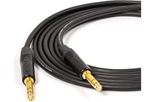 DESIGNACABLE Mogami W2534 Neglex QUAD Balanced Cable. Neutrik GOLD TRS Jack Lead