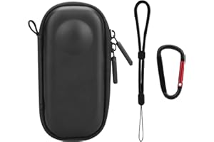 BRDRC Carrying Case for Insta360 One X/X2/X3, Mini Hard Shell Storage Case, Pu Travel Case for Insta 360 One X/X2/X3 Action Camera Accessories (Black)