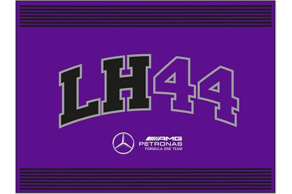Mercedes AMG Petronas Formula One Team - Drapeau Lewis-Hamilton - Violet - Taille : 90x120 CM