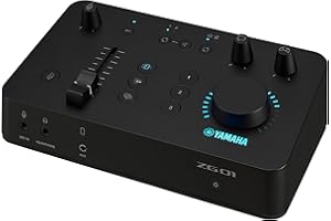 Yamaha ZG01 Mixer Audio per Streaming di Giochi, Registrazione e Riproduzione Audio USB ad Alta Risoluzione, per Windows, Mac, iOS e Android, Nero