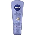 NIVEA Hand Cream Moisturising, Smooth Hands & Nail Care, Macadania Oil & Lotus Flower, 100ml