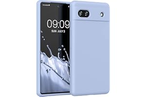 kwmobile Carcasa Compatible con Google Pixel 6a Funda - Case TPU y Silicona antigolpes - Apto Carga inalámbrica - Azul Claro