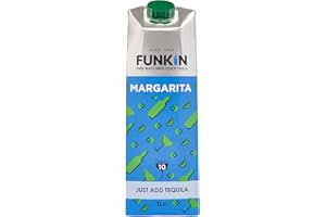 FUNKIN Cocktails Margarita Pre Mixed Cocktail Mixer | Just Add Tequila | Tangy, Citrusy, & Refreshing | 0% ABV | Premium Ingredients for Bar-Quality Drinks | Perfect for Parties | 1 Litre, Pack of 6