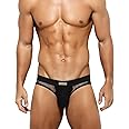 Casey Kevin Men's Sexy Mesh Briefs See Through Underpants Breathable Novelty Underwear