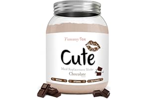 Cute Nutrition Shake - Substitut de Repas Saveur Chocolat - Shake Diététique pour les Femmes (500g) - E-book Gratuit avec Plan d'Exercices - Par TummyTox