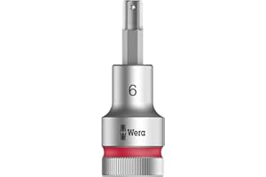 Wera 8740 C HF Zyklop Bit-Nuss 1/2 Zoll Antrieb mit Haltefunktion, 6.0 x 60 mm, 05003822001
