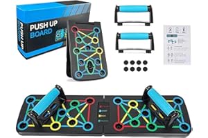 SHOCHX Push Up Board, 17 in1 Multi-function Home Workout Equipment Foldable Portable Press Up Tools Exercise Board Effectively Exercise the Muscle for Men Women