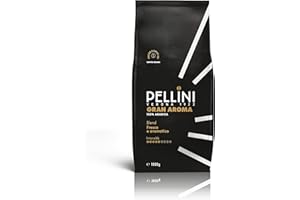 Pellini N.3 Gran Aroma, Caffè in Grani per Espresso 1kg, Miscela 100% Arabica dal Gusto Deciso e Armonioso, Caffè in Chicchi a Tostatura Lenta