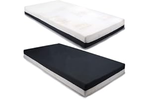 PEKITAS Colchón Cuna 60x120 cm Grosor 10 Cm Doble Cara Aloe-3D Funda Lavable Transpirable Firme Bebé