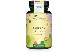 Vegavero Saffron Supplement 90 mg | 3.5% Lepticrosaliden | Pure Saffran Extract | 120 Capsules | Premium Crocus Sativus | NO Additives | Lab-Tested | Vegan