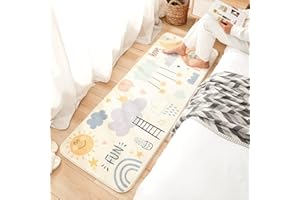 MOSHOINOT Tapis de Passage Tapis Runner Moderne Lavables Tapis de décoration Rectangle bébé Tapis Coureur d'enfant Duveteux Tapis pour Enfants Salon Chambre Grands ​Tapis de Jeu Bebe 40 x 120 cm