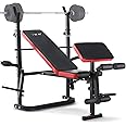 ISE Banc Musculation, Pour Entrainement Complet, Banc de Musculation Care Fitness, Banc Musculation Iclinable, Banc de Muscul