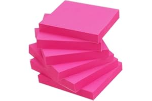 Early Buy 3x3 Sticky Notes Color Self-Stick Notes 6 Pads/Pack (Rose Red)