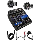 Midex MDX-999X St&uuml;dyo Kayıt İ&ccedil;in Ses Kartlı +48V Phantomlu Kayıt Mikseri (XLR Kablo + Rca Hediye)