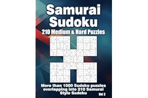 Samurai Sudoku for Adults: 1000 Medium & Hard Puzzle Variations