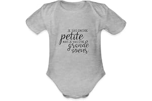Spreadshirt Devenir Grande Sœur Annonce Grossesse Body Bébé Bio Manches Courtes