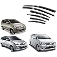 Auto E-Shopping Compatible Chromeline Silverline Door Visor Wind Deflector for Toyota Innova Model 2005 2015 Set of 4 Pieces