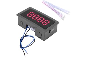 4-Siffrig Digital Räknare LED Display, DC 8-24V Industriell Counter med Up/Down och +/- Kontroll, Röd 0-9999 för Processöverv