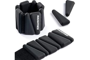 BUILD & FITNESS Pesi per polsi e caviglie, fasce regolabili per allenamenti da donna e uomo, set di 2, 0,5kg ciascuno, perfette per jogging, pilates, aerobica, allenamento della forza