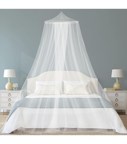 Moustiquaire De Lit Hoberg 12x2,5m - Protection Anti-Moustiques Pour Lit Simple/Double - Intérieur/Extérieur