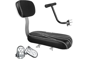 alouweekuky Siège Arrière Accessoires de Vélo - Siège Sécurité pour Enfant Chaise Accoudoirs Repose-Pied de Porte-bébé Vélo Siège Arrière Enfant Coussin d'Assise (Set-3)