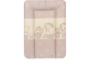 Ceba Baby® Wickelauflage - weiche Wickelunterlage - Baby Wickeltischauflage - 50x70 cm - Abwaschbar - OEKO-TEX® Standard 100 - Made in EU - Tierbabies Sterne - 50 x 70 cm