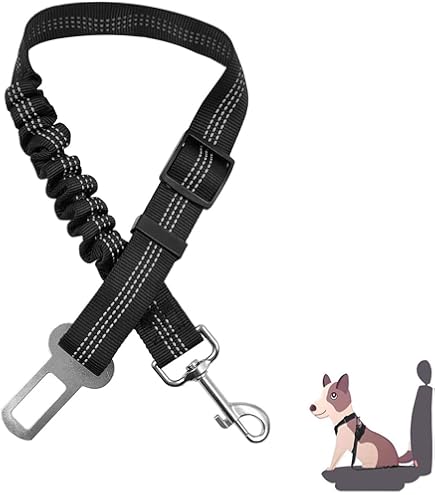 Cintura Di Sicurezza Per Cani In Auto - Guinzaglio Regolabile Con Ammortizzatore, Nylon Riflettente - Foto 12