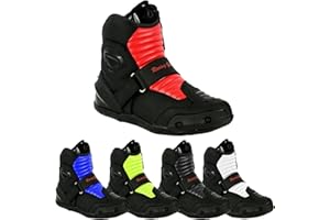 ZXT MOTO Motorbike Racing Biker Shoes Motorcycle Genuine Leather Boots UK-10 Size 8 9 Black Sports Adventure Touring Mens
