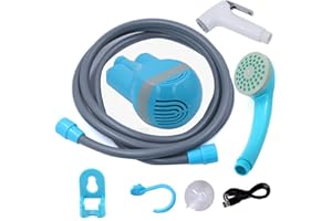 Gecheer Douche de Camping Douche Portable Douche extérieur,Électrique Ordinateur de Poche Rechargeable Douche,USB chargeant,Camping Douche Portable Douches,pour Camping Van, Plage, Bain de Chien