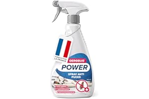 GEROBUG Spray Anti puces Maison 500 ML - Spray Anti puces pour la Maison, Les Meubles et Les Textiles - Lutte Contre Les puces Chat dans Le lit - Spray Anti-puces pour Chiens