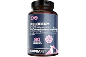 Suprapet, Peloderm pour Chiens et Chats 90 comprimés à Base de Biotine, Zinc, Vitamines B, Méthionine et Cystine pour Le Bien-être et la Brillance du Poil | Alimentation complémentaire