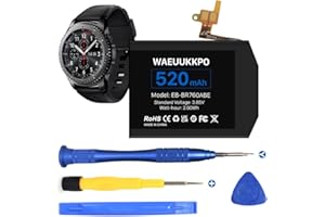 WAEUUKKPO [520mAh] Akku für Samsung Gear S3 Frontier SM-R760 und Gear S3 Classic, 3,85V Ersatzakku für SM-R760, R770, R765 EB-BR760ABE GH43-04699A