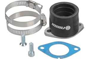 nibbi Racing Parts Motorcycle Replacement Parts Manifold CG Intake Manifold Engine Connector Modified Manifold Adapter For Motorcycle Motorcross Dirt Bike CG 125 150, Silver, 3