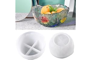 HUA JET Irregular Bowl Resin Mould Silicone Epoxy Resin Casting Mould Round Storage Box for Kitchen Fruit Basket, Jewellery Holder, Plant Pot, Home Decor, DIY, Crafts, Pack of 1