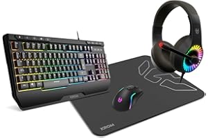 Kit gaming krom kenya 4 in 1 rgb auriculares / teclado / raton / alfombrilla