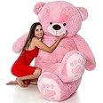 AVSHUB Soft Toys Teddy Bear Soft Lovable Stuffed Plush Toy for Special Occasion Birthday Anniversery Valentine's Day 6 feet Teddy Pink