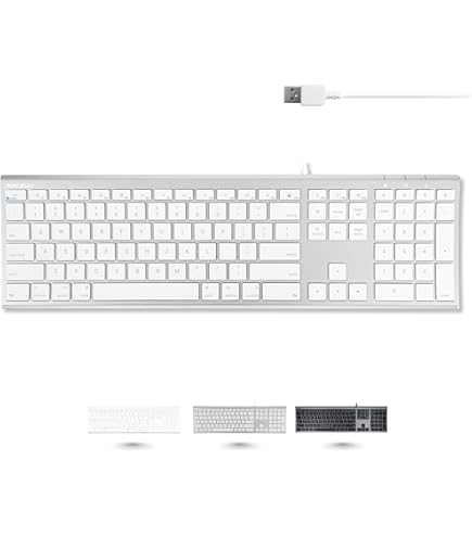 Macally SLIMKEYCA, Compact USB-A Keyboard for Mac, US QWERTY Key Cap Layout
