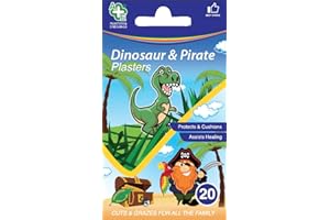 KARCUSINY Dinosaur & Pirate Assorted Washproof Plasters 20 Count