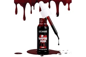 ‎UCANBE UCANBE Halloween Kunstblut Realistische 30ml - Fake Blood Abwaschbar Blutstropfen für Karneval Theater Unfug Zombie Vampir Clown Monster Cosplay Spezialeffekte Make Up (Dark)