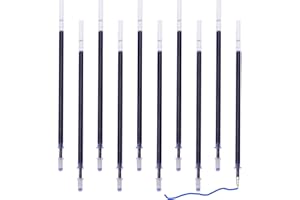 ORMROMRA 10 sztuk wkładów do długopisów, wkłady zapasowe 0,5 mm, wkładane wkładki, wkłady do długopisów, wkłady do długopisów, długość 130 mm, kompatybilne z większością wysuwanych długopisów (niebieskie)