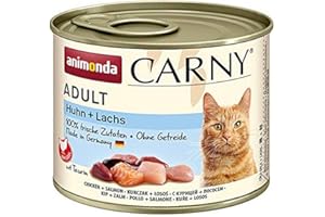 animonda Carny Nourriture Humide pour Chat Adulte - Poulet + Saumon - 6 x 200 g