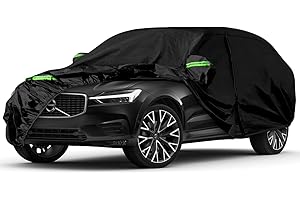 JUDANNA Bache Voiture Exterieur Remplacement pour 2008-2024 Volvo XC60, Respirante Étanche Housse Voiture Bâche de Protection Anti Soleil Neige Poussière avec Porte à glissière & Bandes Coupe-Vent