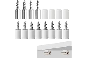 AOYFUWELL 50 soportes para estanterías, soportes de suelo de 7,5 mm, tornillos autoperforantes para soportes para estanterías, soportes para estanterías para muebles, 50 fundas antideslizantes